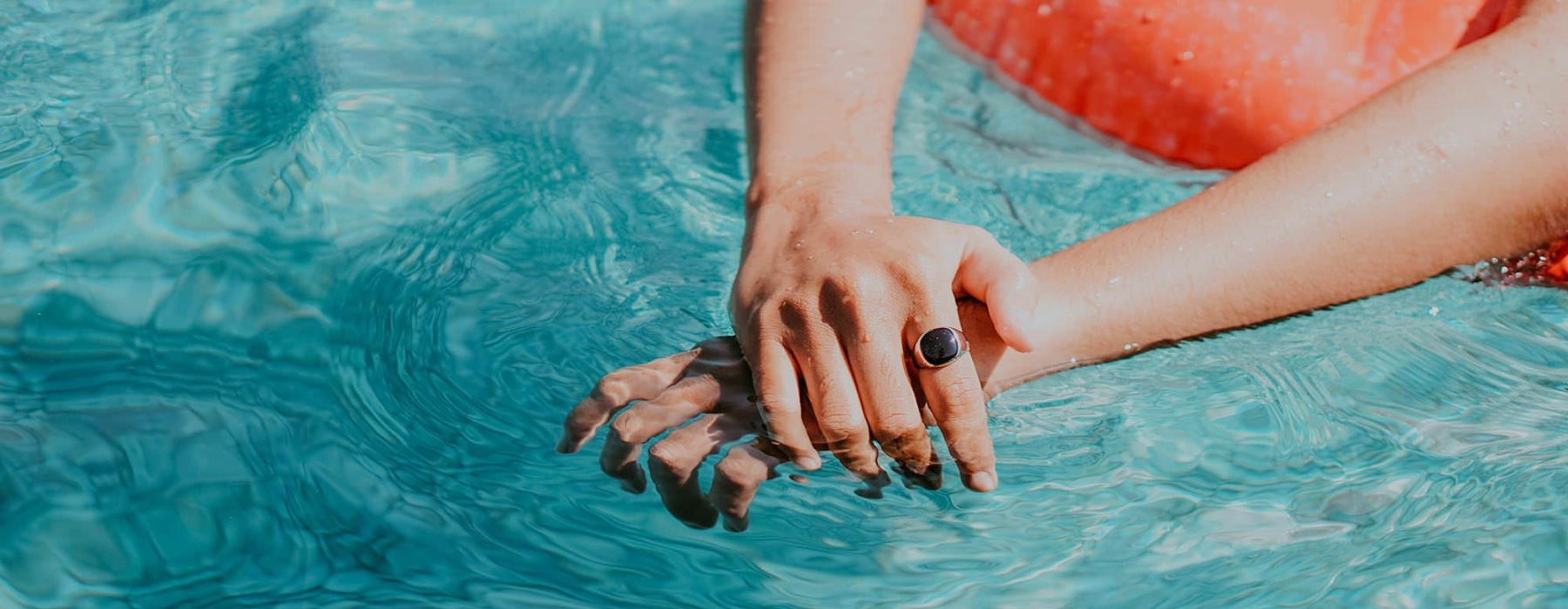 woman in pool